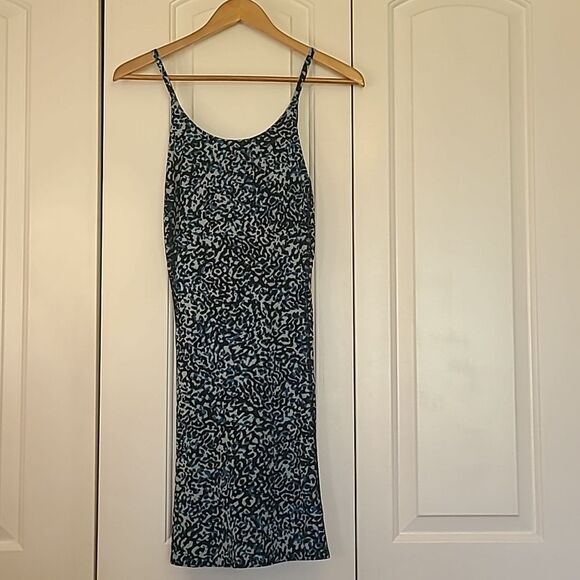ATHLETA Infinity Patterned Dress Leopard Blue Size SP - Picture 3 of 11